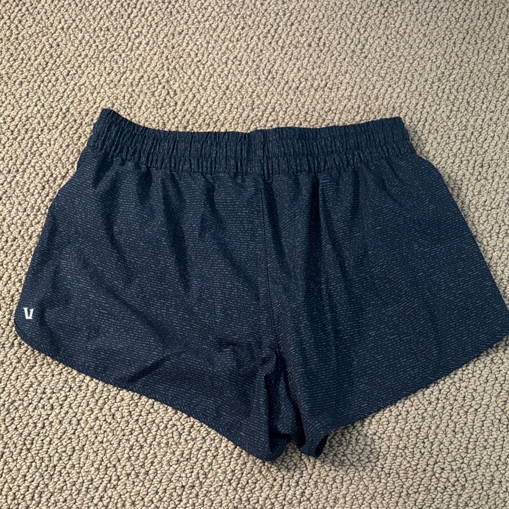 Vuori Women's Navy Gray Athletic Shorts - Picture 3 of 3